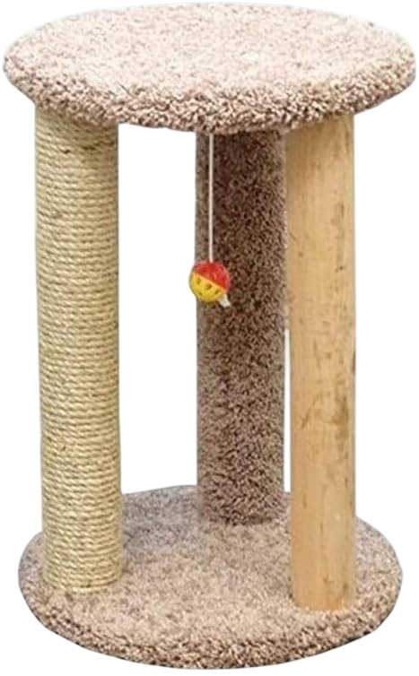HomeStock 16x24 inch brown carpet round scratching post for indoor cats